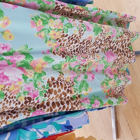 Gottex Lifestyle Dress Seafoam Jungle Rose UPF50+ Block UVA Mock Neck Sleeveles - Picture 3 of 7